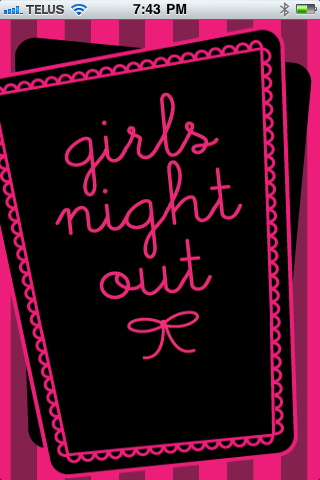 images of girls night out. Girls Night Out is an iOS app, the first release from Wee Black Sheep 