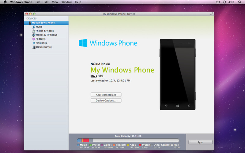 Windows Phone Connector Screen