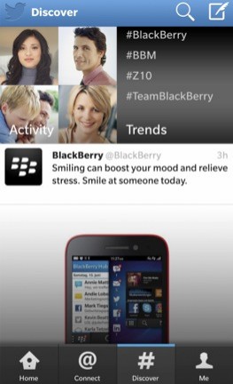 Twitter BlackBerry 10
