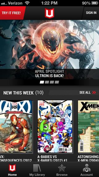 Marvel Unlimited Screen