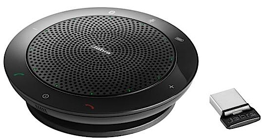 JabraSpeak510(SideView,PoweredOn,Dongle)