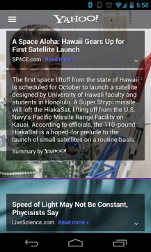 Yahoo for Android