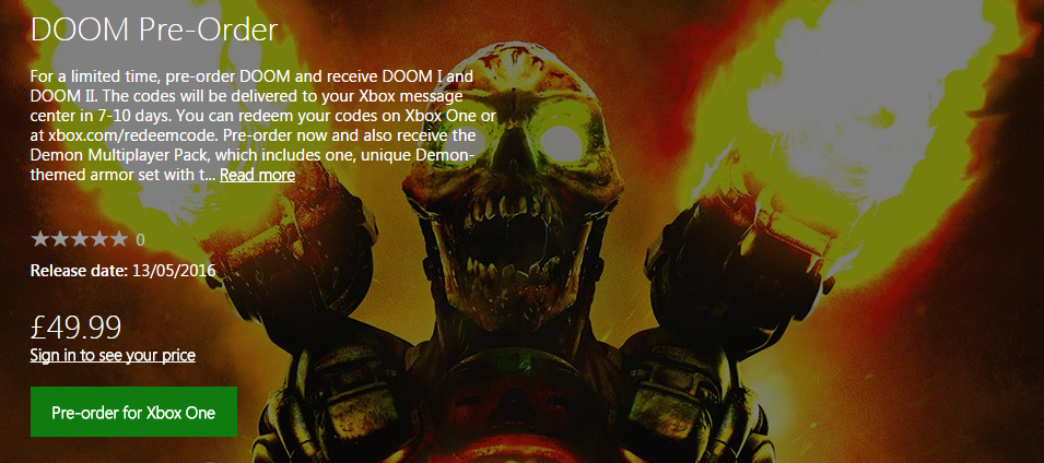 Doom Pre-Order