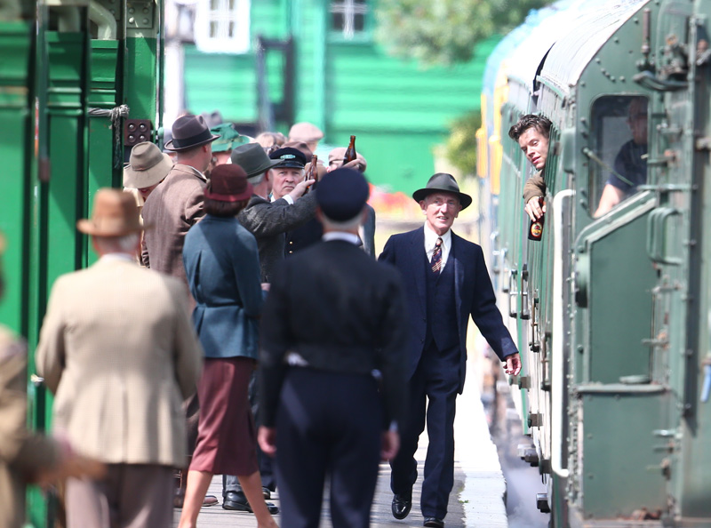 Harry Styles on the set of 'Dunkirk'